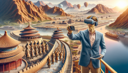 在一个时间旅行成为可能的未来，我设想带领一个虚拟之旅去探索中国的古代奇观。