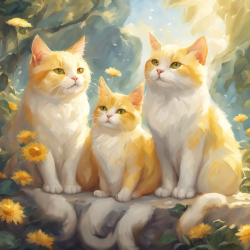 可爱，胖胖的黄白相间的猫懒散的晒太阳